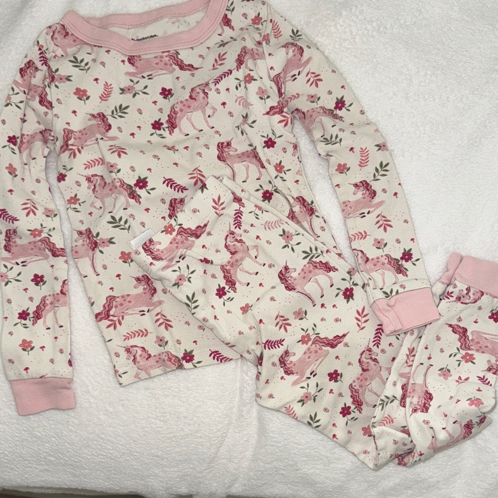 Charming Pink Unicorn Kids Pajama Set